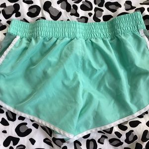 Teal White Athletic Shorts
